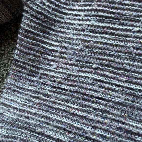 Grey And Multi Colored Striped Sweater, Faded Glory Ribbed Pullover, Size medium - Picture 5 of 7